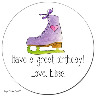 Sugar Cookie Gift Stickers - Ice Skate